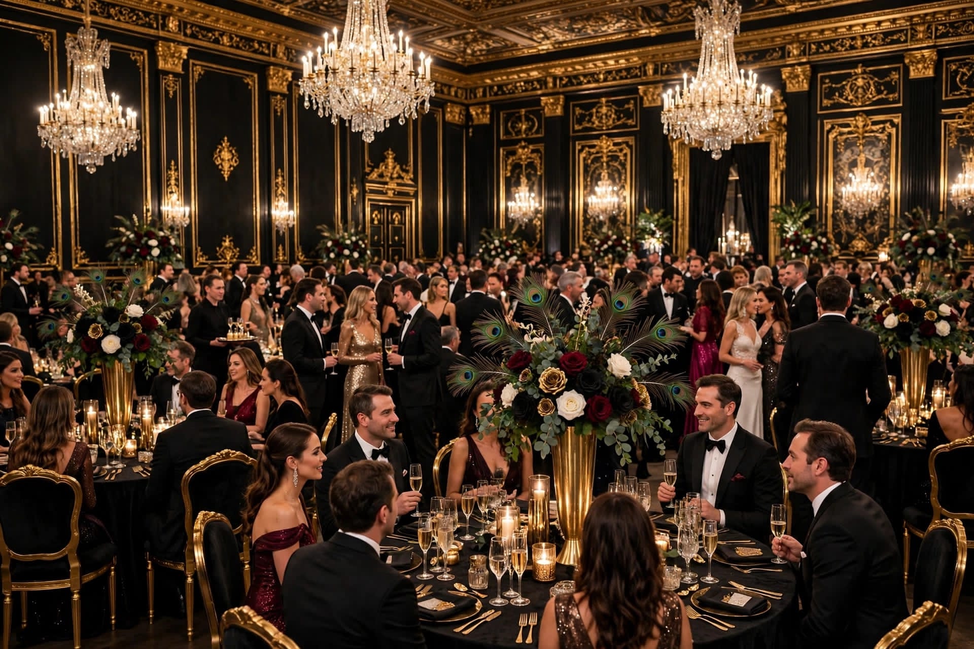 WOHA London luxury ballroom styling concept — not a confirmed venue or past event photo