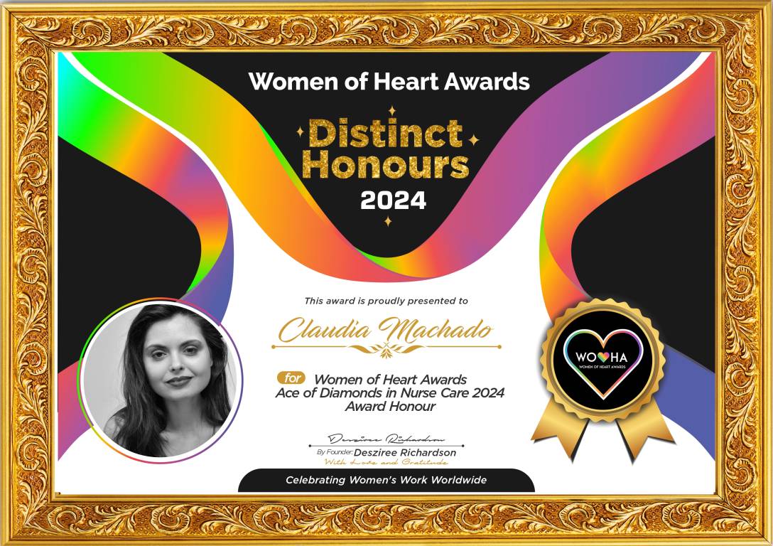 Claudia Machado — Ace of Diamonds in Nurse Care Award Honour