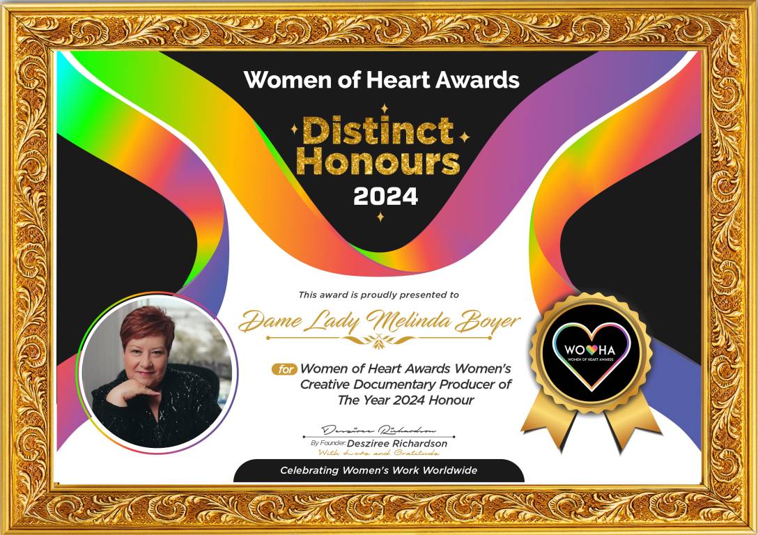 Dame Lady Melinda Boyer — Women's Creative Documentary Producer of the Year Honour