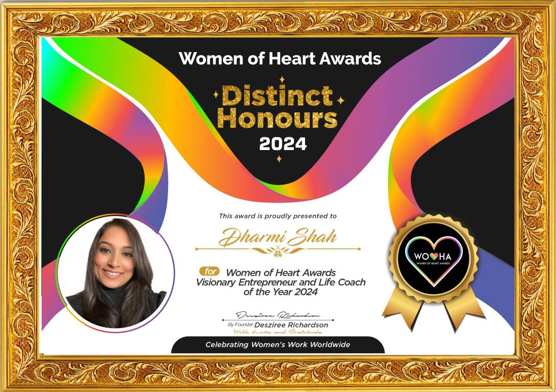 Dharmi Shah — Visionary Entrepreneur and Life Coach of the Year