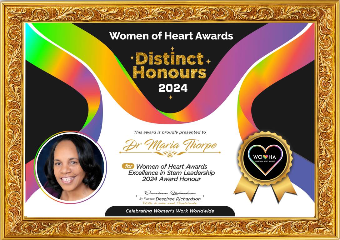 Dr Maria Thorpe — Excellence in STEM Leadership Award Honour
