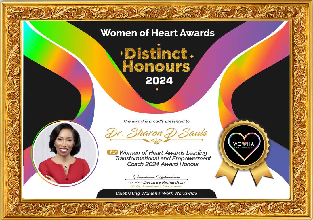 Dr. Sharon D Sauls — Leading Transformational and Empowerment Coach Award Honour