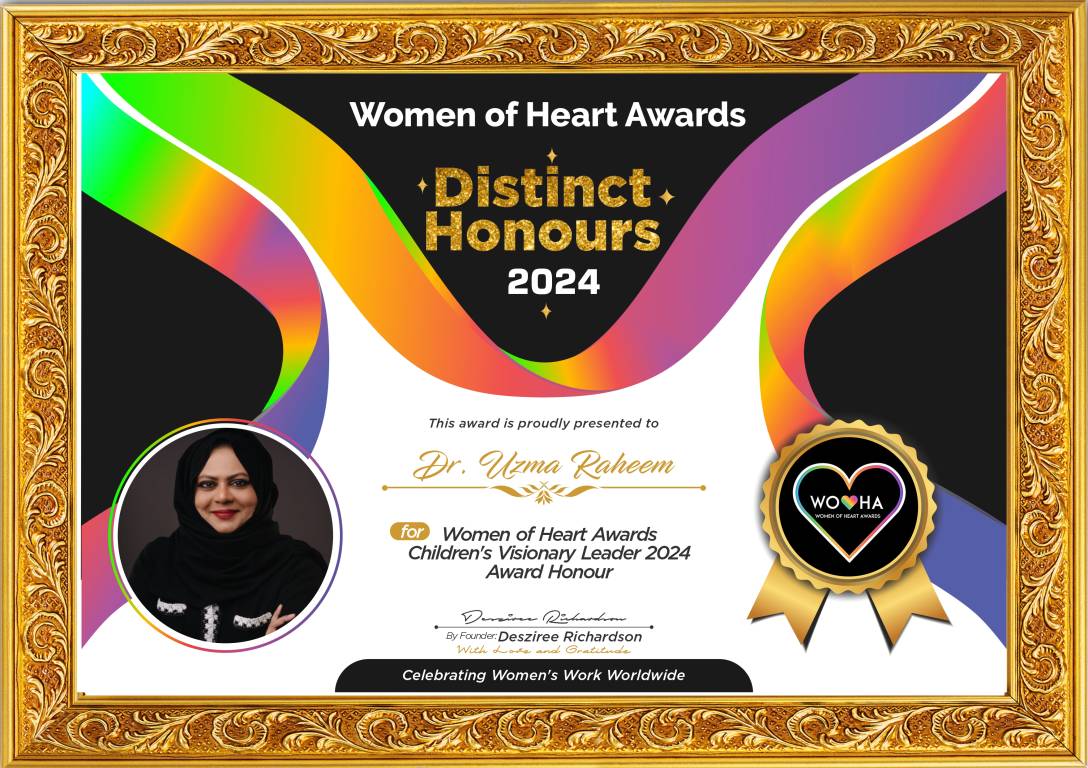 Dr. Uzma Raheem — Children's Visionary Leader Award Honour