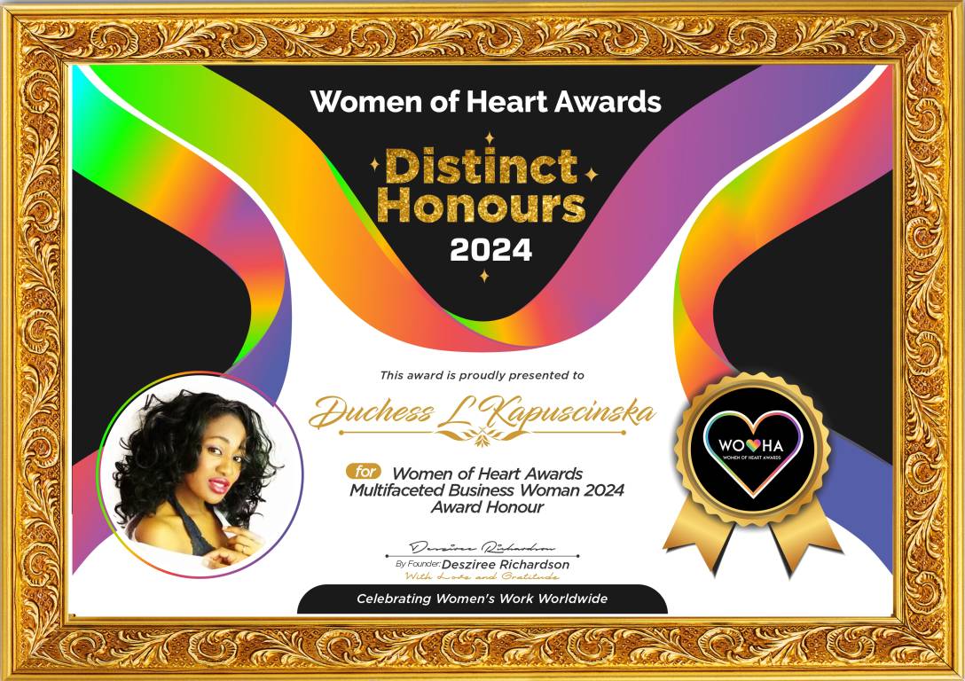Duchess L'Kapuscinska — Multifaceted Business Woman Award Honour
