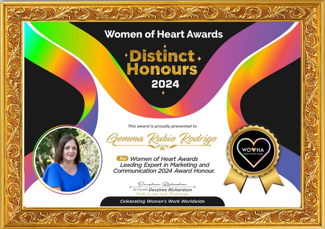 Gemma Rubio Rodrigo — original award certificate