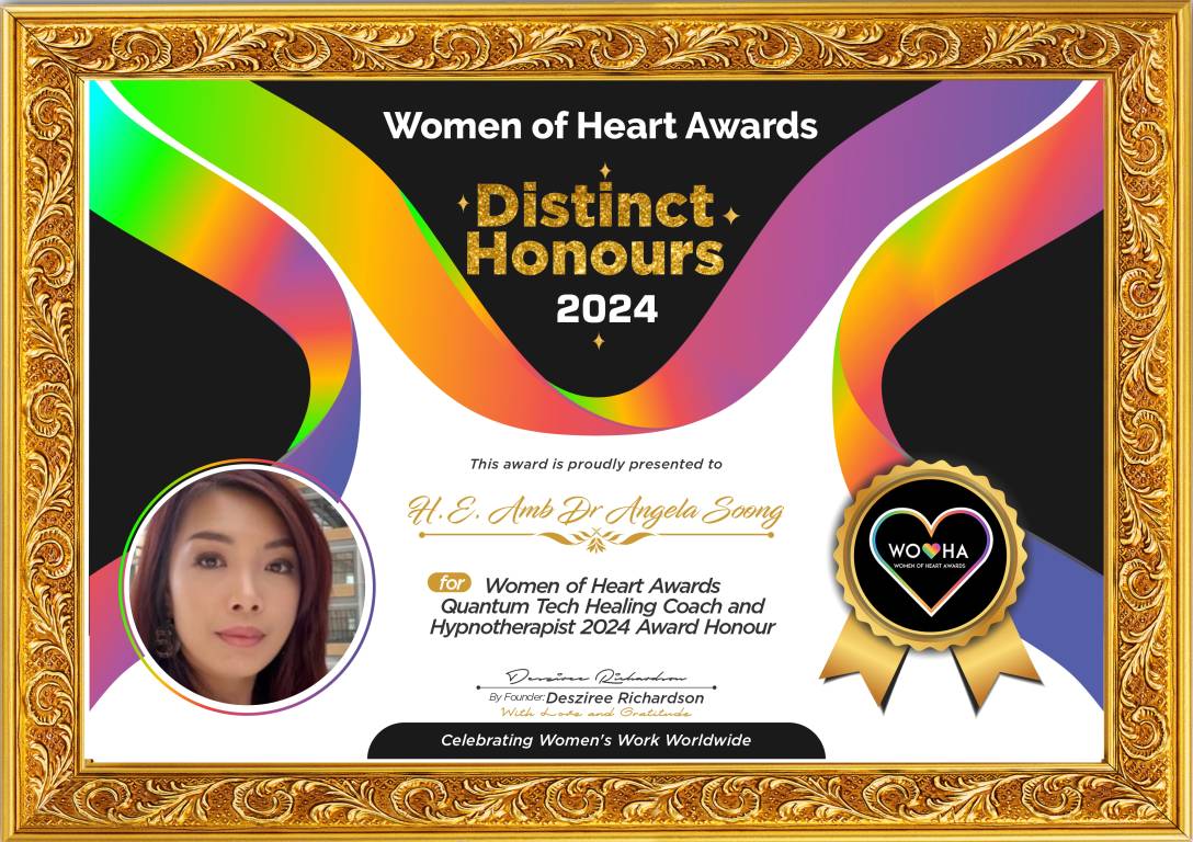 H.E. Amb Dr Angela Seong — original award certificate
