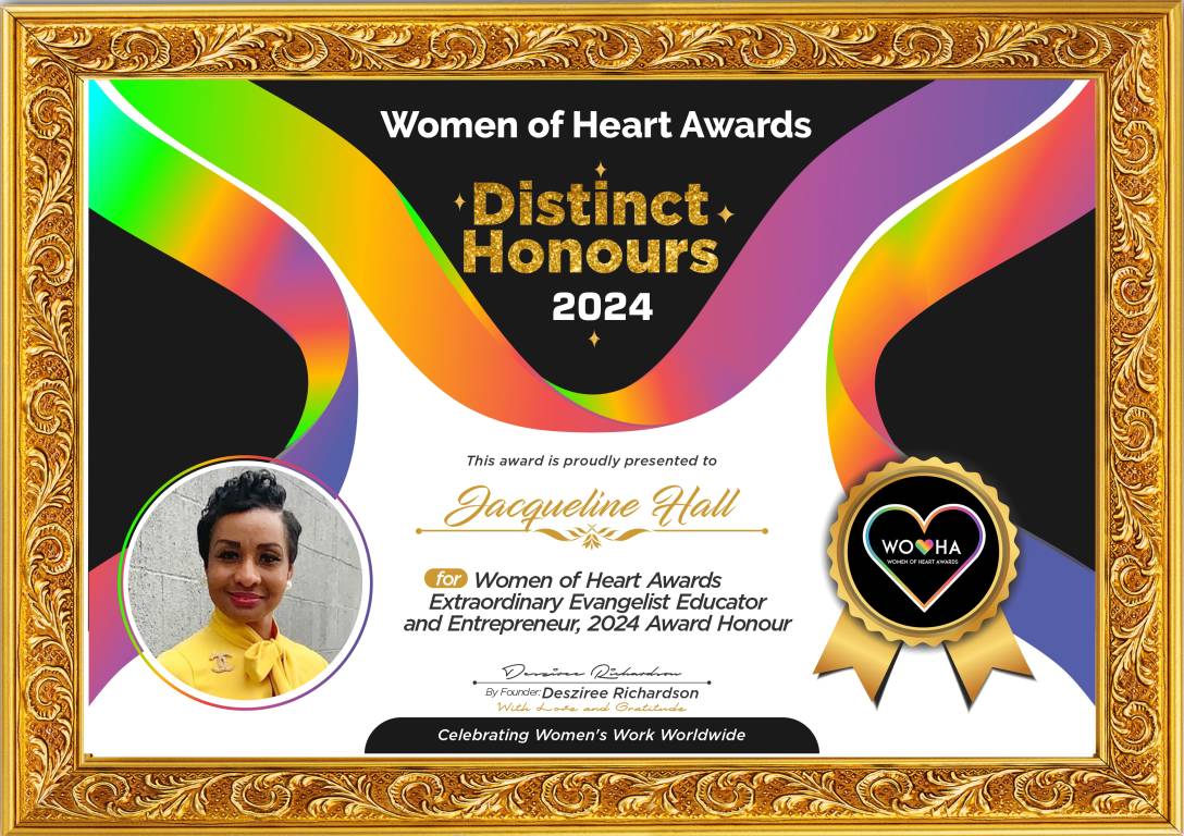 Jacqueline Hall — original award certificate