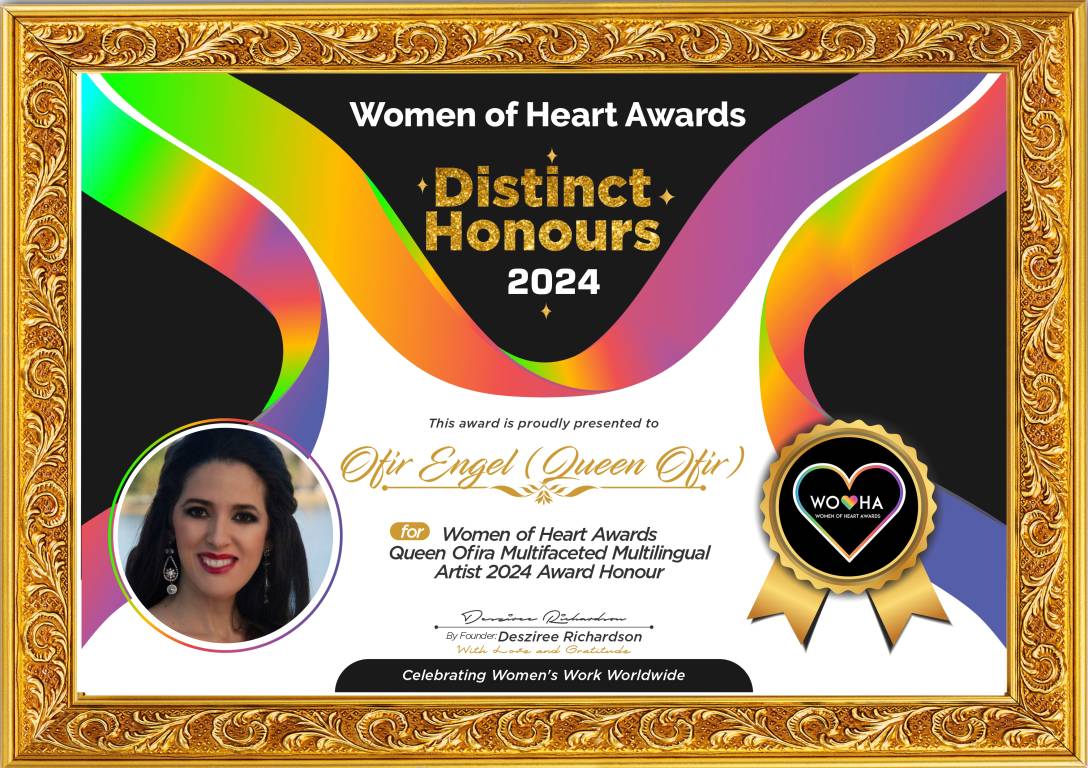 Ofir Engel (Queen Ofir) — Queen Ofira Multifaceted Multilingual Artist Award Honour