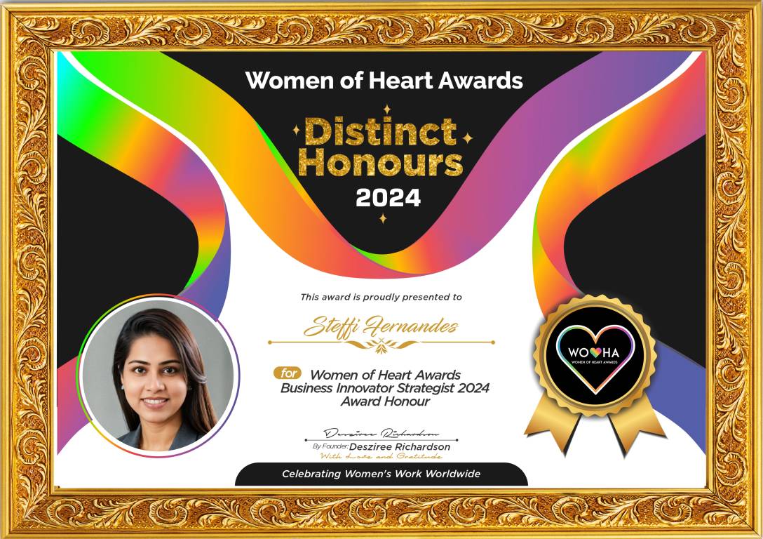 Steffi Fernandes — Business Innovator Strategist Award Honour