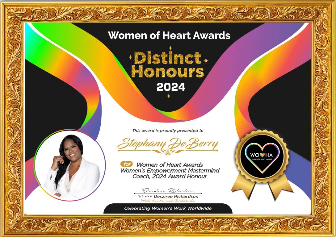 Stephany De Berry — original award certificate