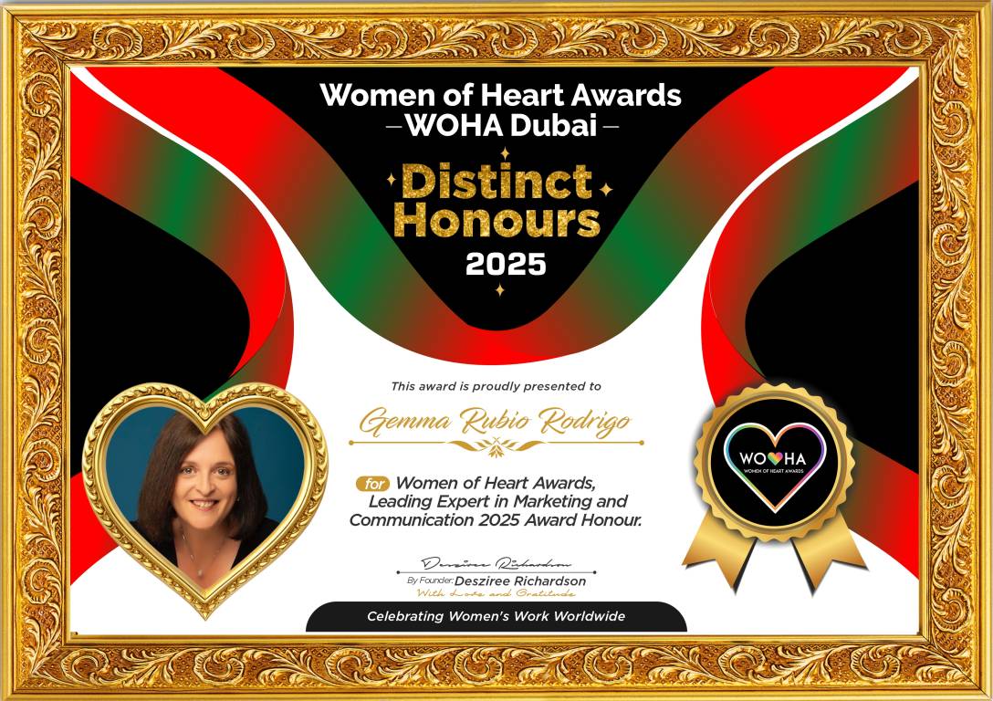 Gemma Rubio Rodrigo — original award certificate