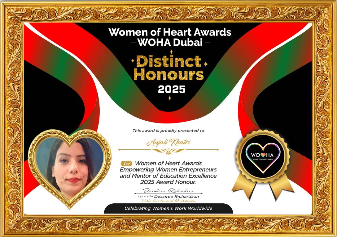 Anjali Khatri — Empowering Women Entrepreneurs and Mentor of Education Excellence Award Honour