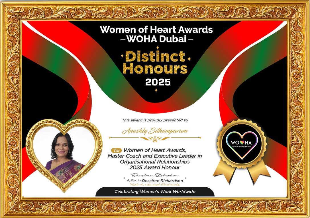Anushly Sithamparam — original award certificate