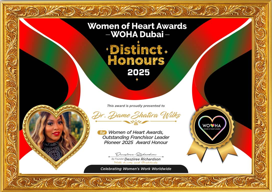Dr. Dame Shatira Wilks — Outstanding Franchisor Leader Pioneer Award Honour