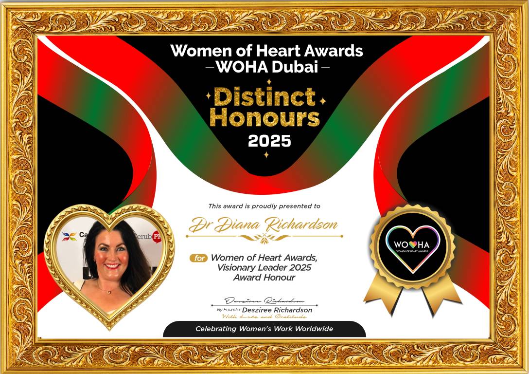 Dr Diana Richardson — original award certificate