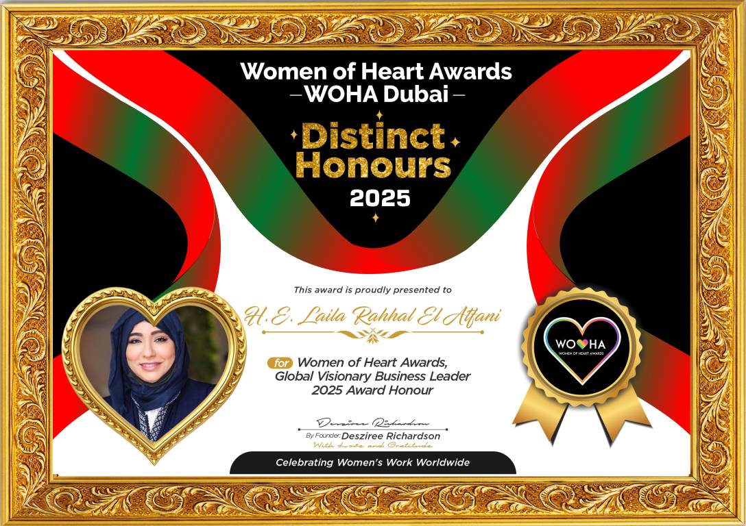H.E. Laila Rahhal El Atfani — original award certificate