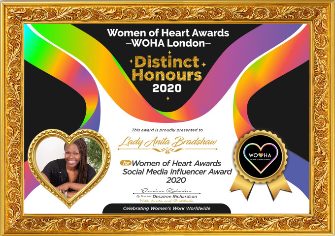 Lady Anita Bradshaw — Social Media Influencer Award