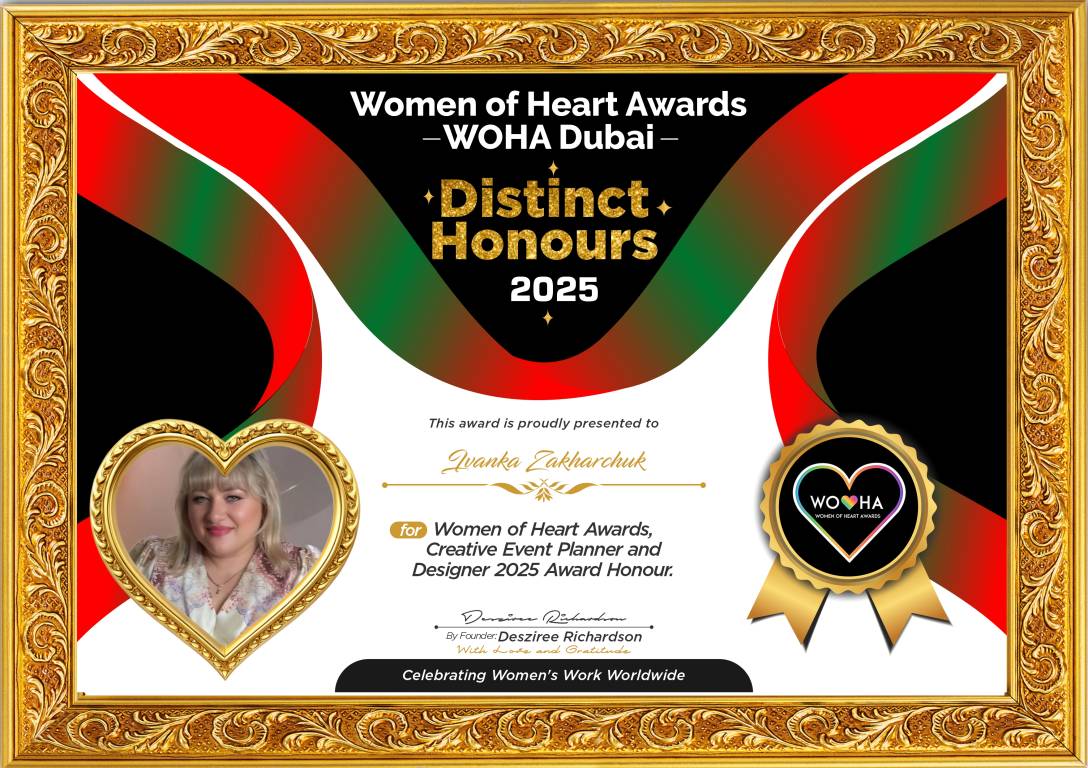Ivanka Zakharchuk — original award certificate