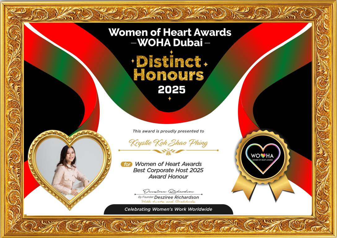 Krystle Koh Shao Phing — Best Corporate Host Award Honour