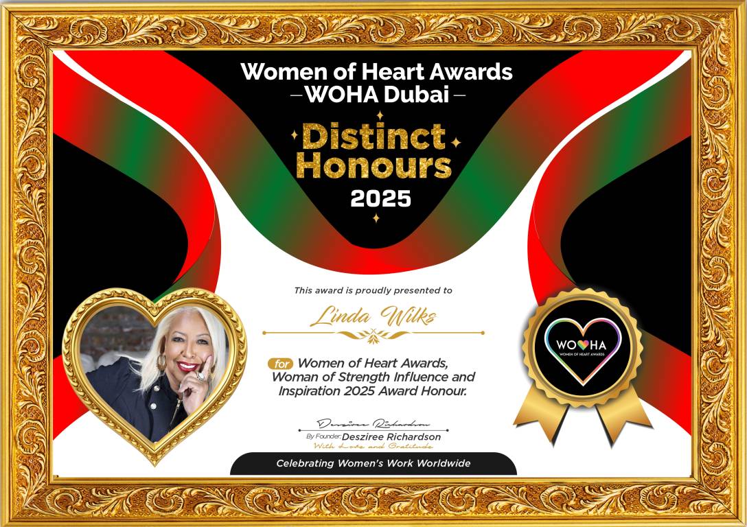 Linda Wilks — original award certificate