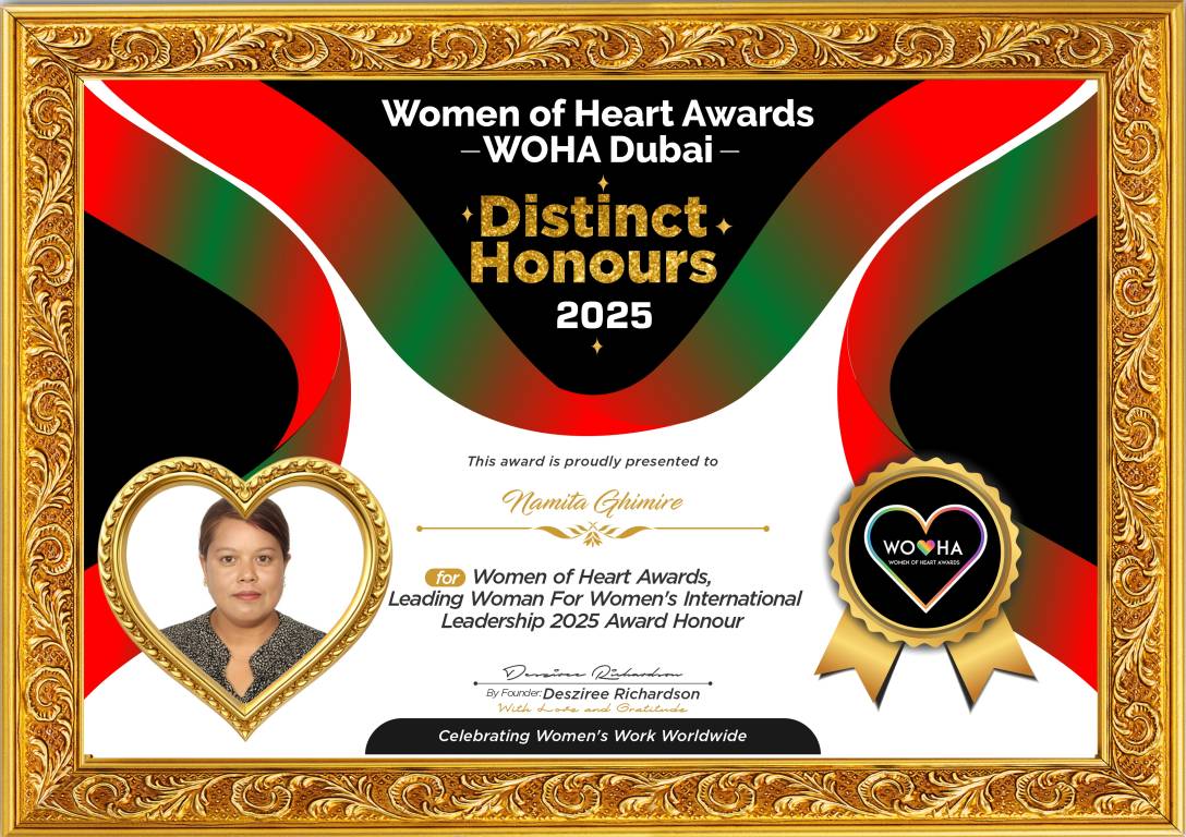Namita Ghimire — Leading Woman for Women's International Leadership Award Honour