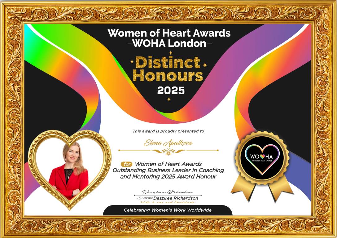 Elena Apalkova — Outstanding Business Leader in Coaching and Mentoring Award Honour