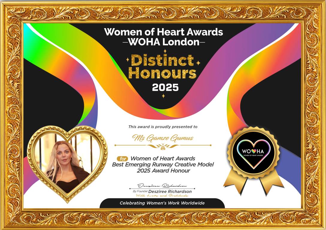 Ms Gamze Gumus — Best Emerging Runway Creative Model Award Honour