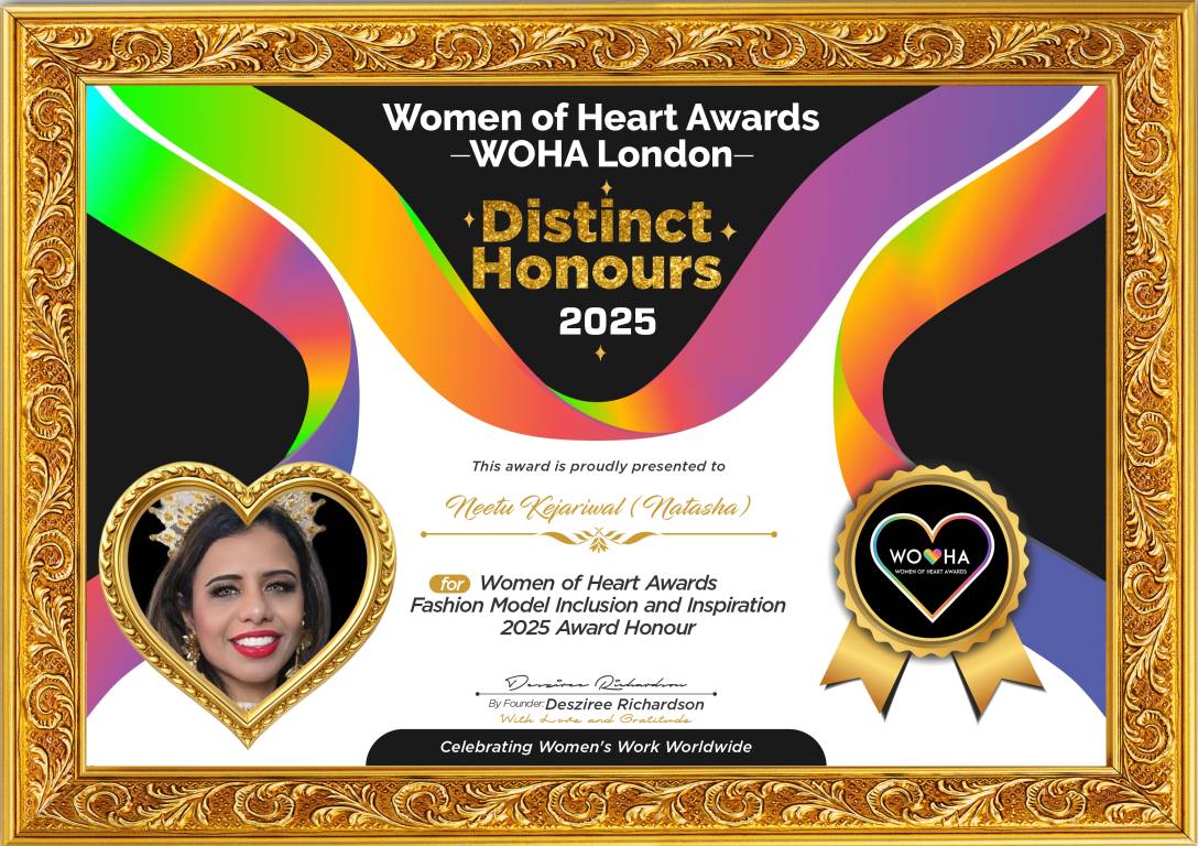 Neetu Kejariwal (Natasha) — original award certificate