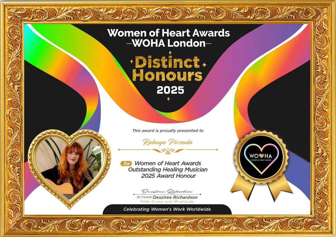 Rubaya Pirzada — original award certificate