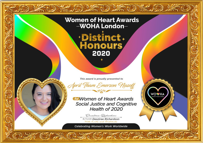 April Tham Emerson Nasoff — original award certificate