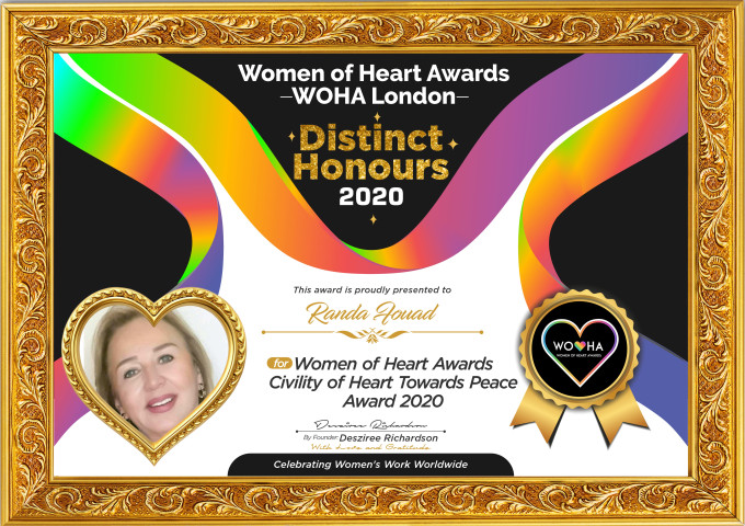 Randa Fouad — original award certificate
