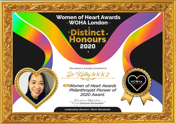 Dr Kathy to KKZ — original award certificate