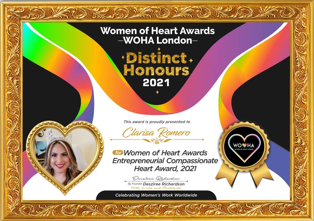 Clarisa Romero — original award certificate