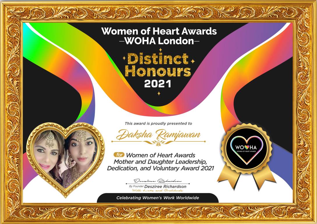 Daksha Ramjawan — Mother and Daughter Leadership, Dedication, and Voluntary Award