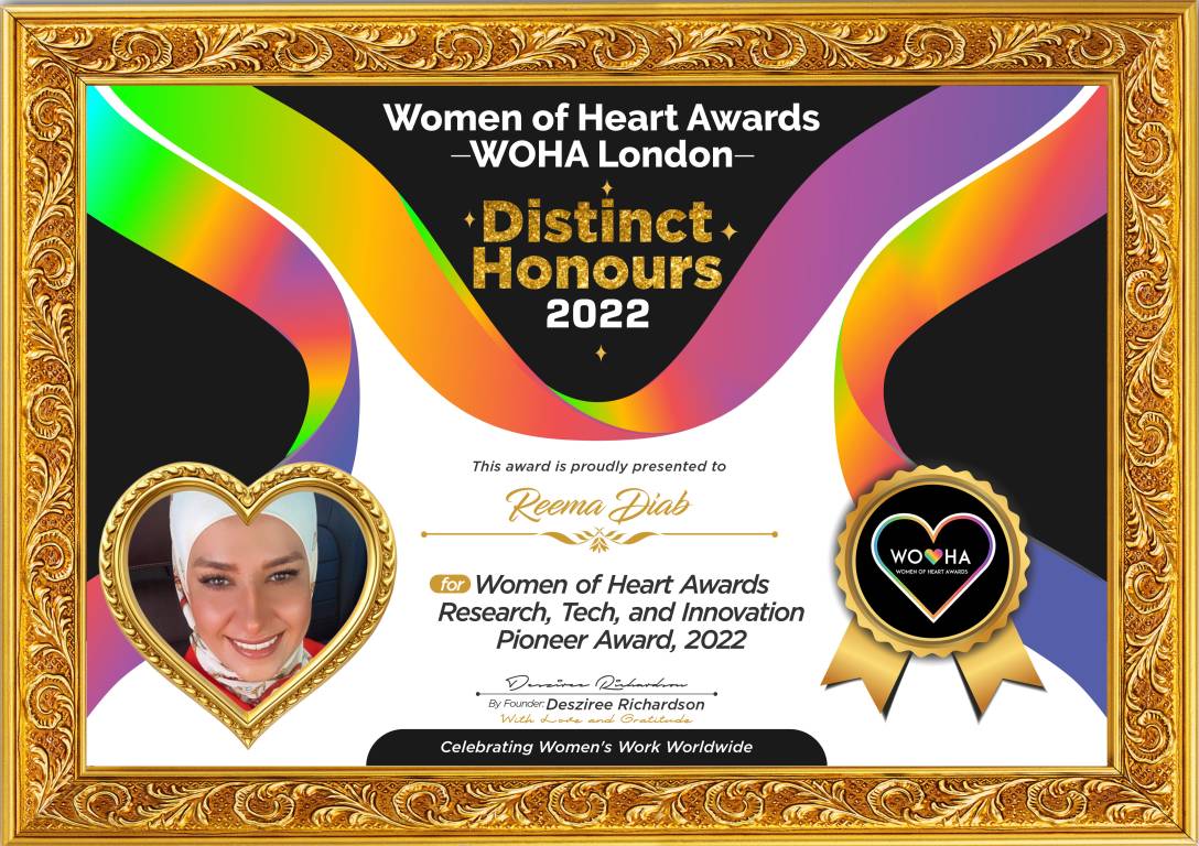 Reema Diab — original award certificate