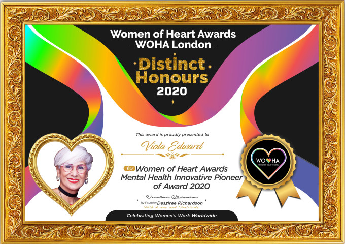 Viola Edward — original award certificate