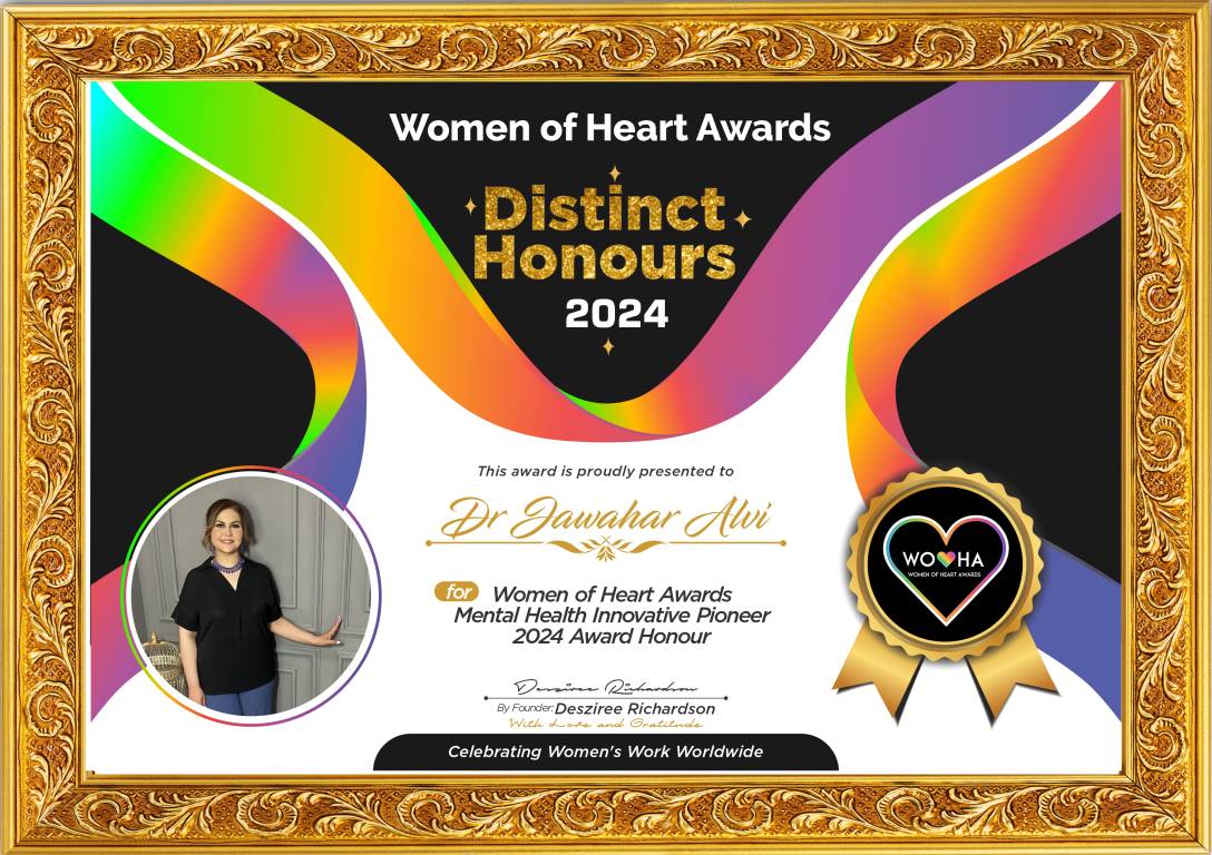 Dr Jawahar Alvi — original award certificate