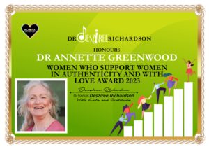 Dr Desziree Richardson Honours Certificate (Dr Annette)