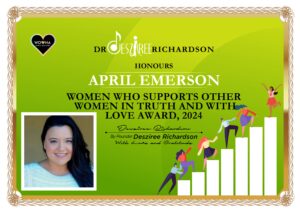 Dr_Desziree_Richardson_Honours_Certificate_2024_April_Emerson
