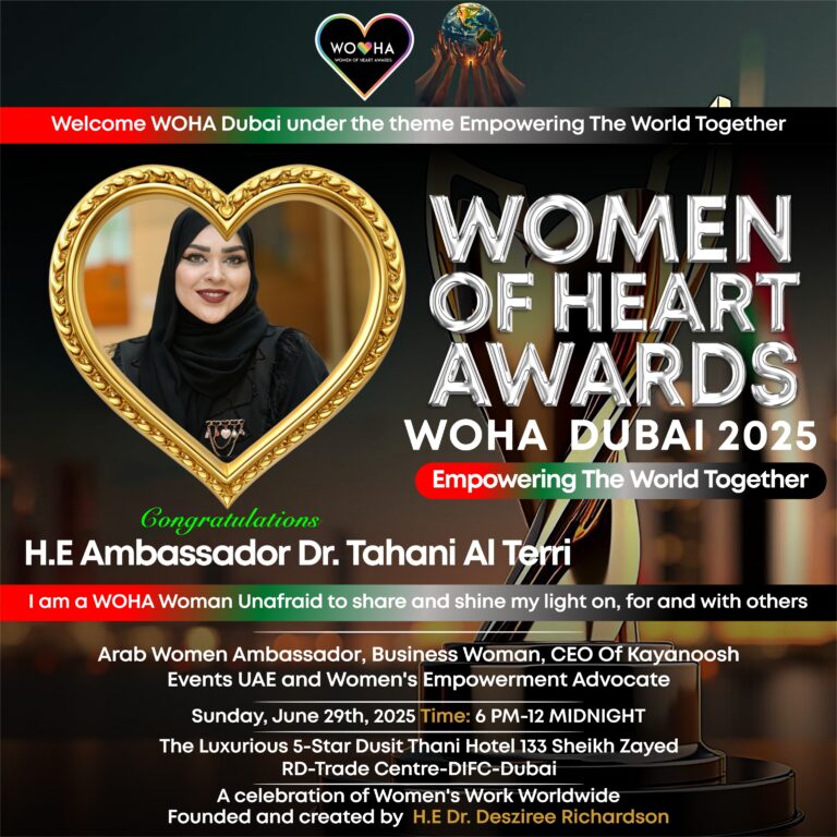 WOHA Dubai Award (H.E Ambassador Dr. Tahani)